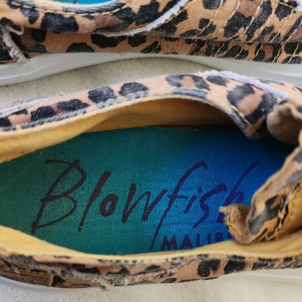 Blowfish Leopard Print Slip-On Sneakers - Brown & Black - Picture 6 of 7